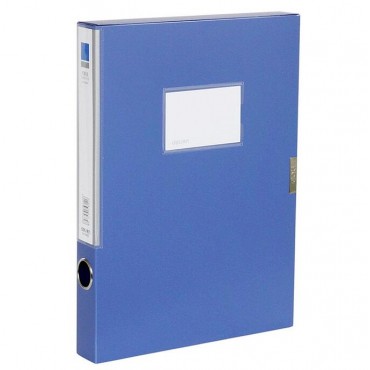 得力（deli）5682 ABA系列 A4/35mm塑料档案盒 蓝色 单只装