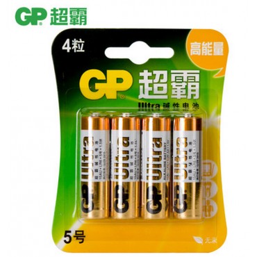 GP超霸5号4节碱性高能无汞 五号干电池 AA LR6