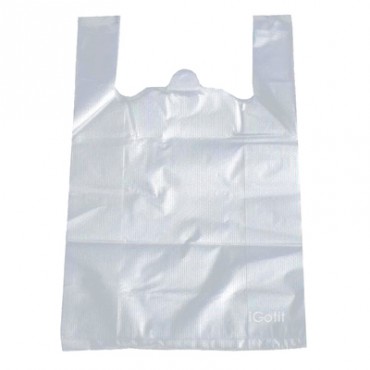 塑料袋白色背心袋23*24cm 50-60个/包 打包袋方便袋外卖一次性透明手提袋子