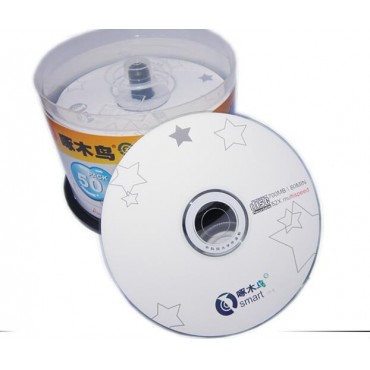 啄木鸟VCD/CD刻录盘 光盘白面 刻录盘 约700M容量 50个/盒