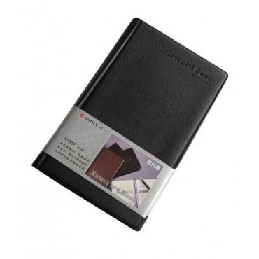 齐心名片册A1556硬皮名片夹180片便携式名片本卡包商务收纳册