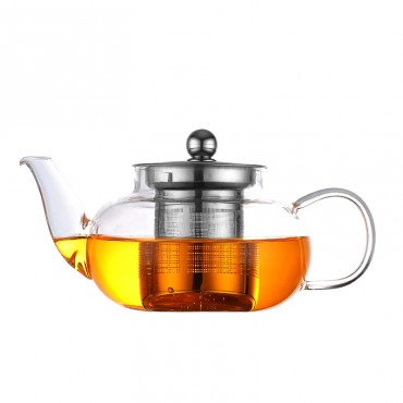 耐热玻璃花茶壶套装功夫红茶具耐高温不锈钢过滤泡茶杯冲茶器