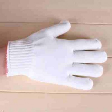 理货手套加厚耐磨线手套白色尼龙劳保手套手部工作防护干活